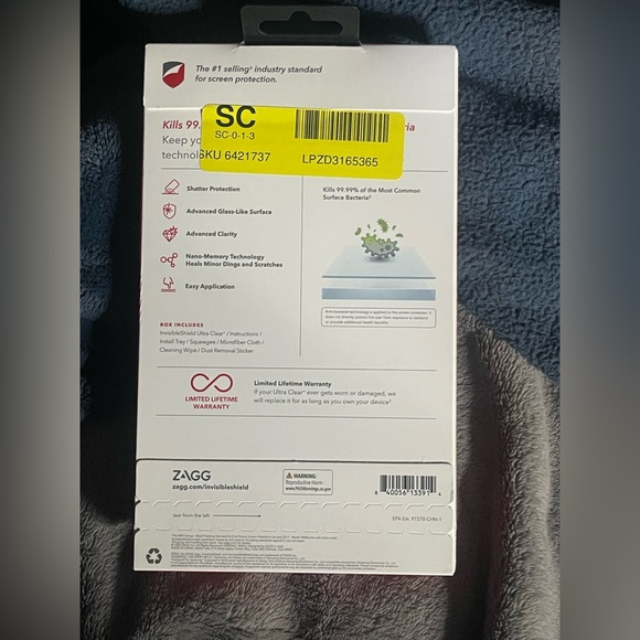 NIB invisible shield Ultra clear +screen protector for Samsung galaxy note 20 5G - Picture 2 of 2